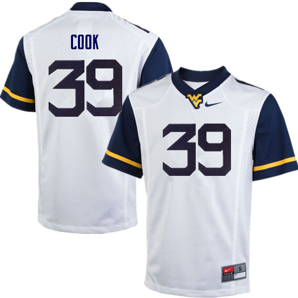 Men #39 Henry Cook West Virginia Mountaineers College Football Jerseys Sale-White - Click Image to Close